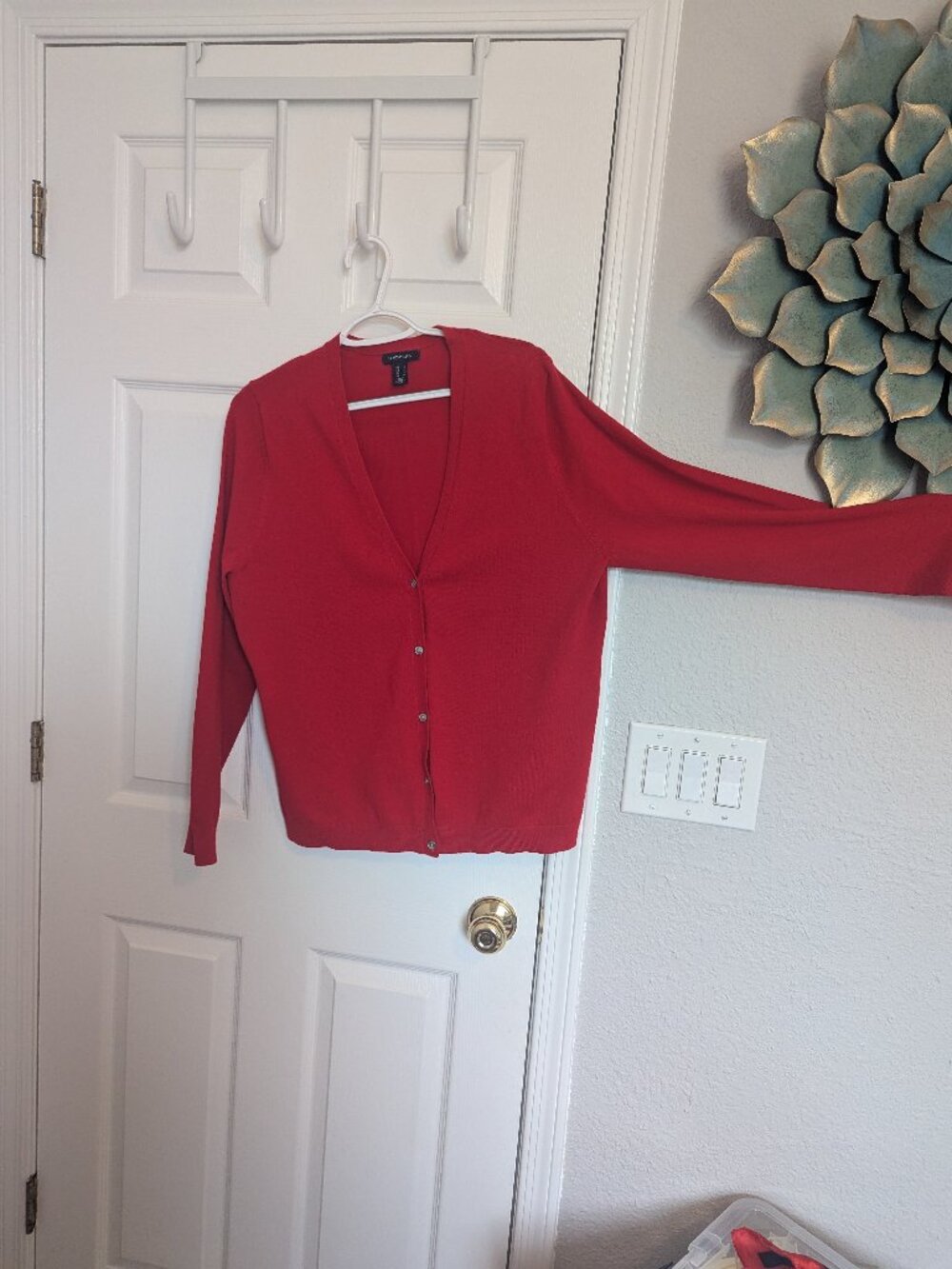 ❤️ Happy Red, not Scorsese Red | KITTEN SOFT | Classic Land's End Cardigan | L ❤